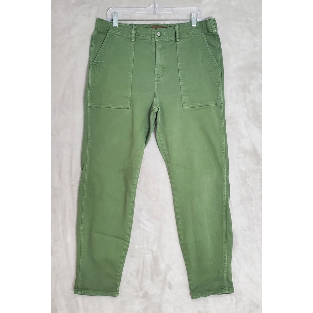 Judy Blue Pants Women 15/32 Green Jessie High Waist Denim Jogger (34x30) READ
